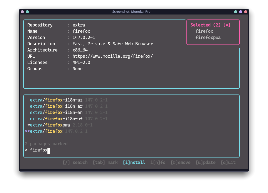 monokai pro theme in gaur