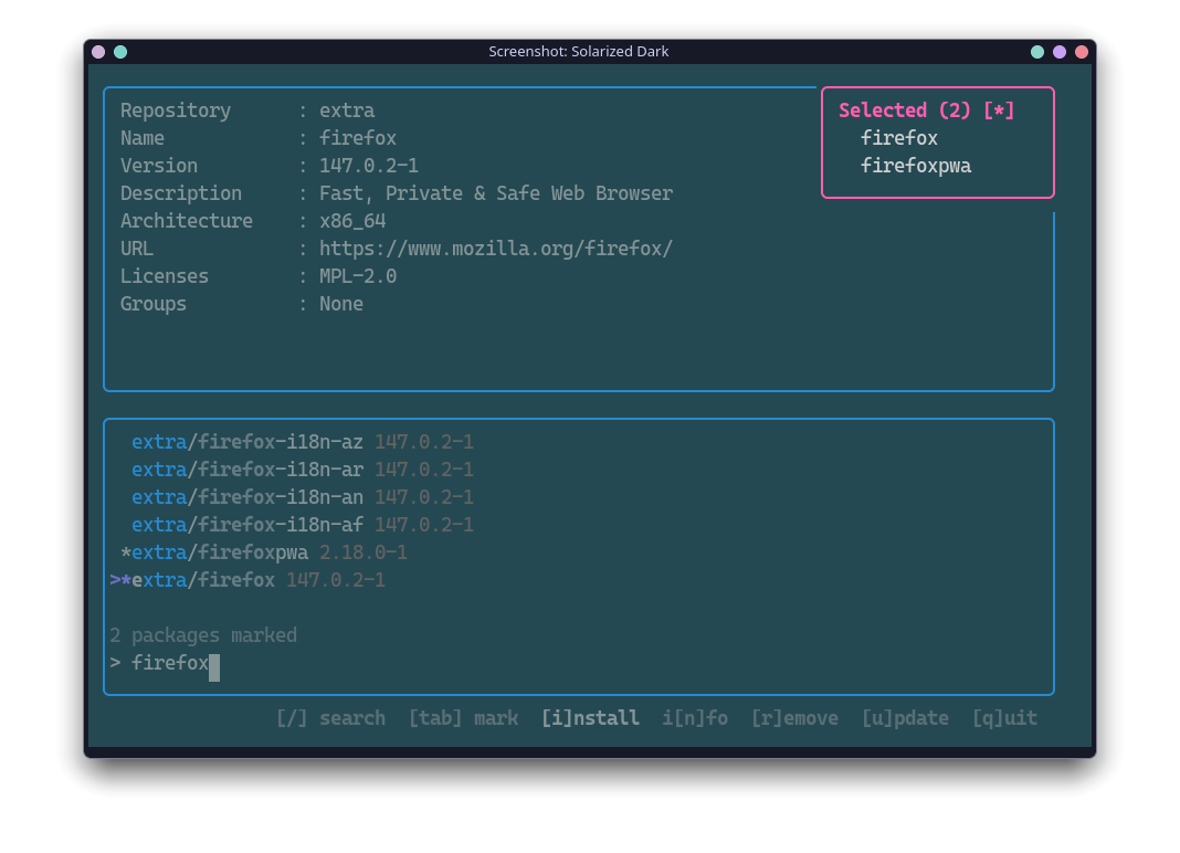 solarized dark theme in gaur